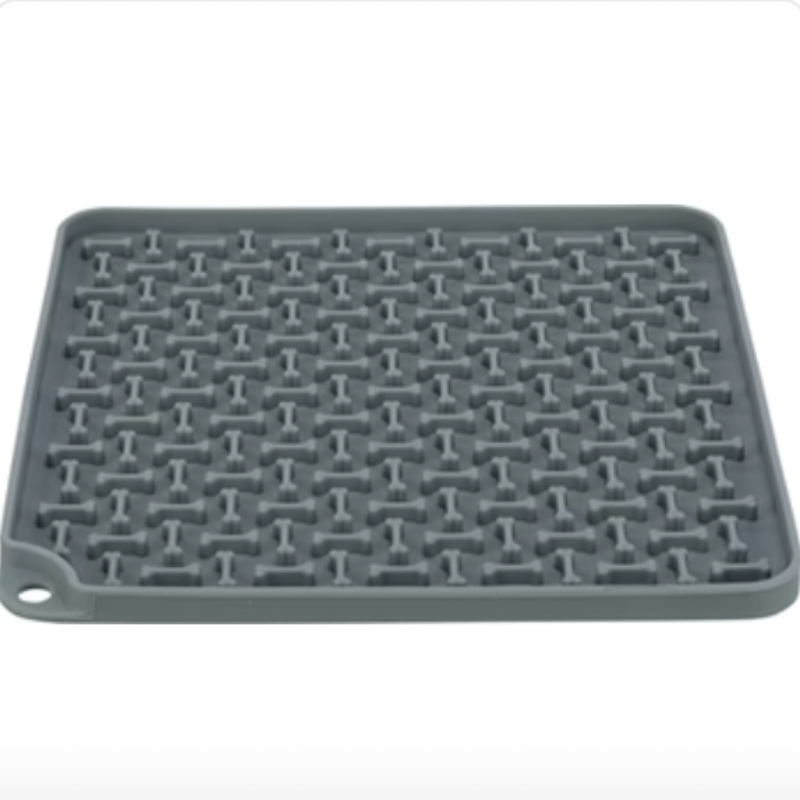 Lick'n'snack Mat Silikon Dunkelgrau 20X20 CM